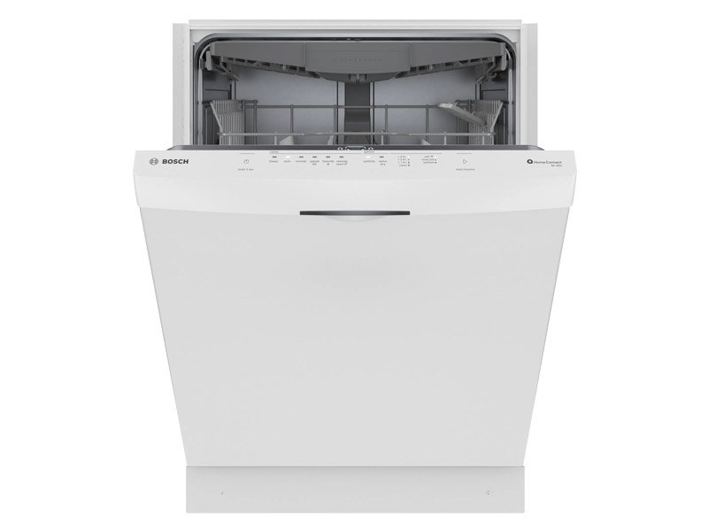 24" Bosch 300 Series 46 dBA Dishwasher with Standard 3rd Rack in White - SHS53CM2N