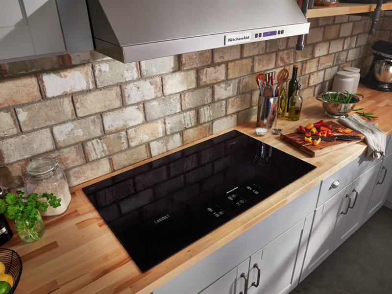 36" KitchenAid Electric Cooktop with 5 Elements and Touch-Activated Controls - KCES956KBL