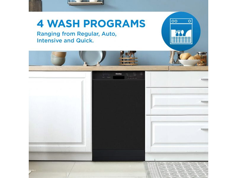 18" Danby Built-in Dishwasher With Front Controls - DDW18D1EB