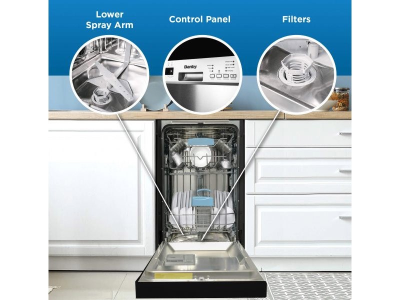 18" Danby Built-in Dishwasher With Front Controls - DDW18D1EB