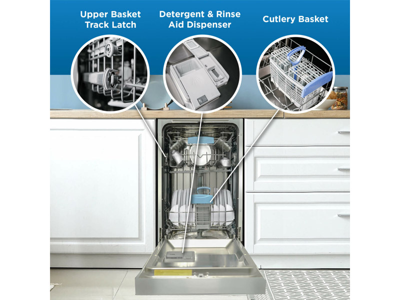 18" Danby Built-in Dishwasher in Stainless Steel - DDW18D1ESS
