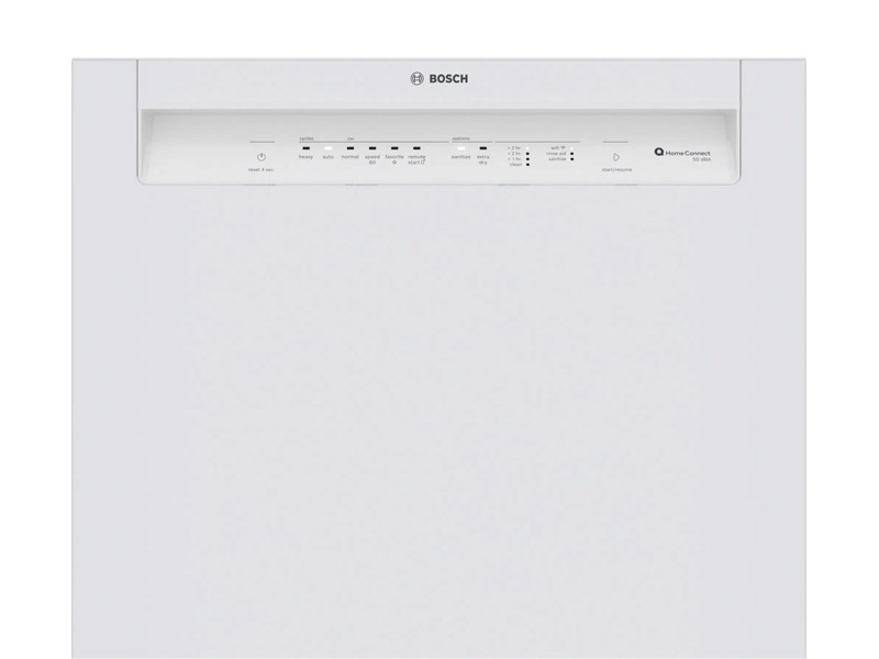 24" Bosch 100 Series 50 dBA Dishwasher in White - SHE3AEM2N