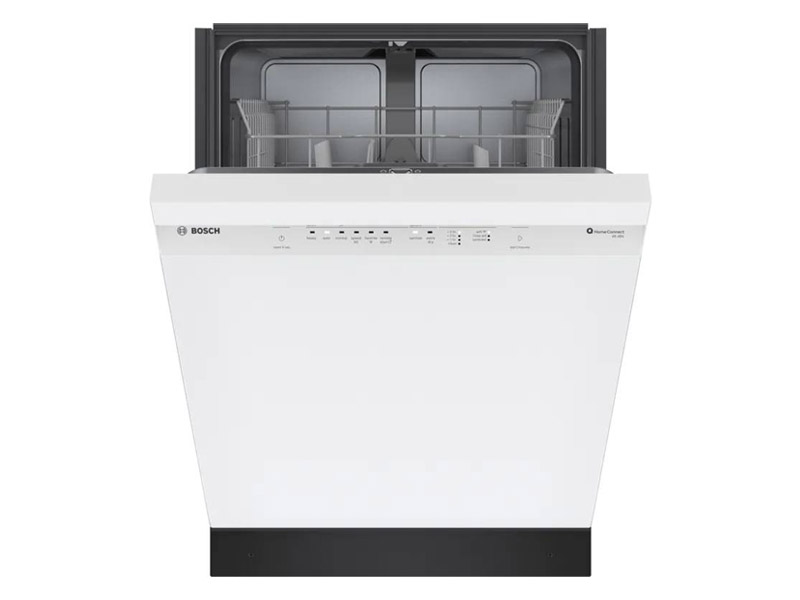 24" Bosch 100 Series Dishwasher in White - SHE41CM2N