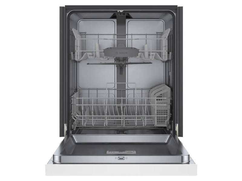 24" Bosch 100 Series Dishwasher in White - SHE41CM2N