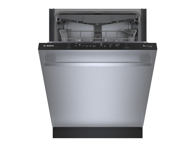 24" Bosch 100 Series Premium 46 dBA Dishwasher with Standard 3rd rack in Stainless Steel - SHX5AEM5N