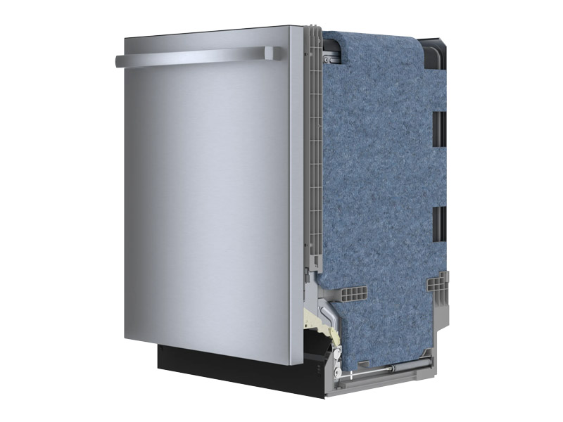 24" Bosch 100 Series Premium 46 dBA Dishwasher with Standard 3rd rack in Stainless Steel - SHX5AEM5N