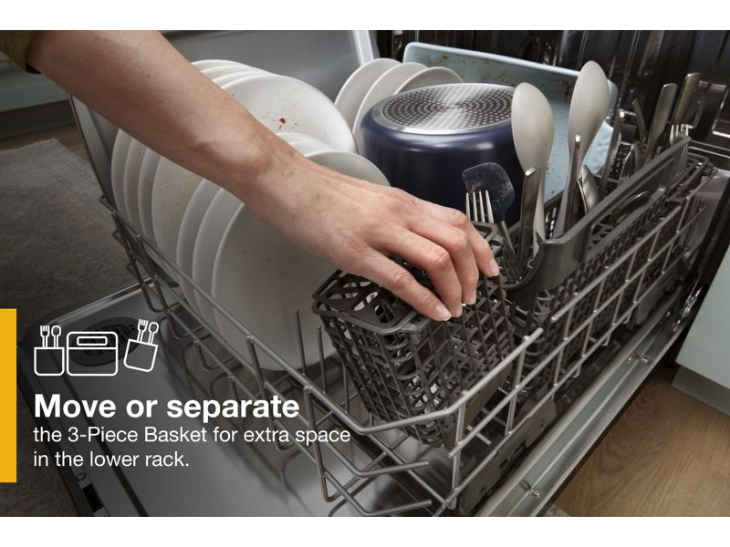 24" Whirlpool Large Capacity Dishwasher With Tall Top Rack In White - WDT740SALW