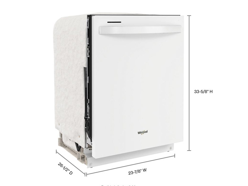 24" Whirlpool Large Capacity Dishwasher With Tall Top Rack In White - WDT740SALW