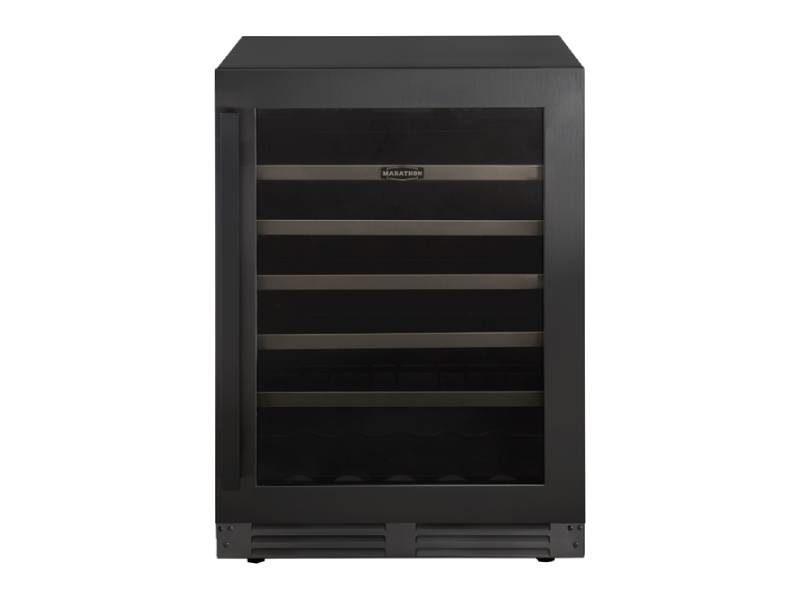 24" Marathon Built-in Convertible Beverage & Wine Cooler in Black Steel - MBWC56-BLS