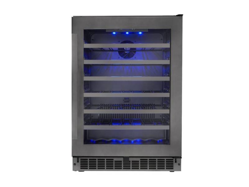24" Silhouette Single Zone Wine Cellar in Black Stainless Steel  - SSWC056D1B-S