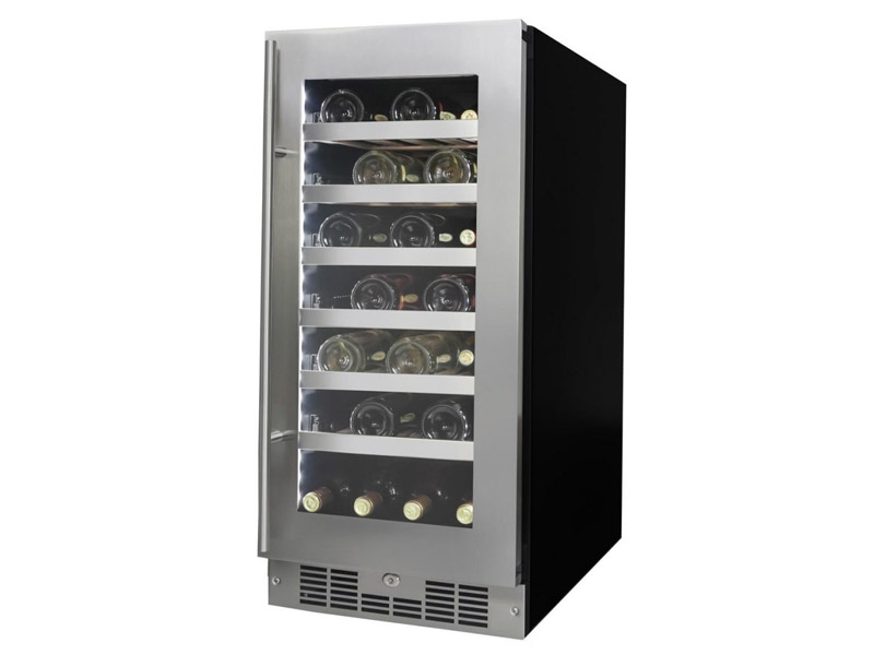 15" Silhouette Built-in Column 27 Bottles Wine Cooler - SPRWC031D1SS