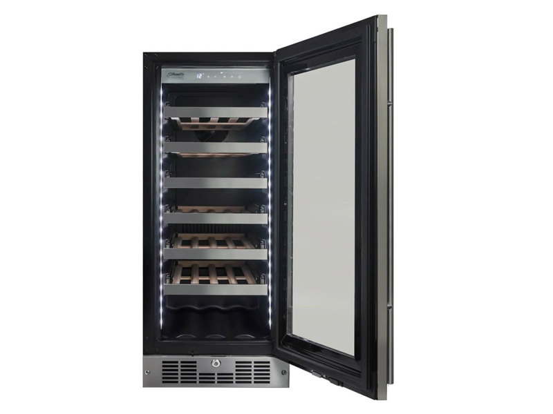 15" Silhouette Built-in Column 27 Bottles Wine Cooler - SPRWC031D1SS