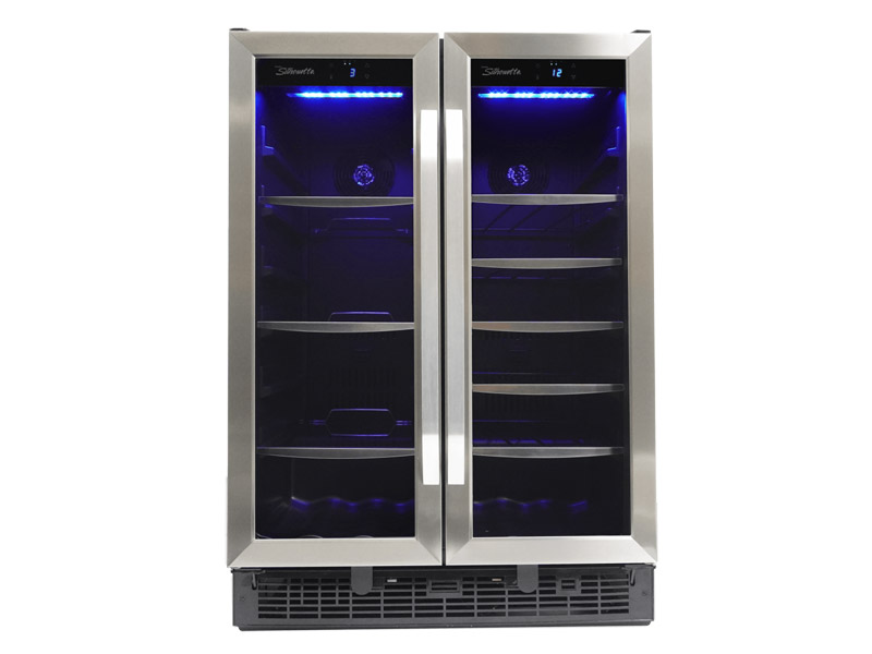 24" Silhouette French Door Beverage Center - SBC051D1BSS