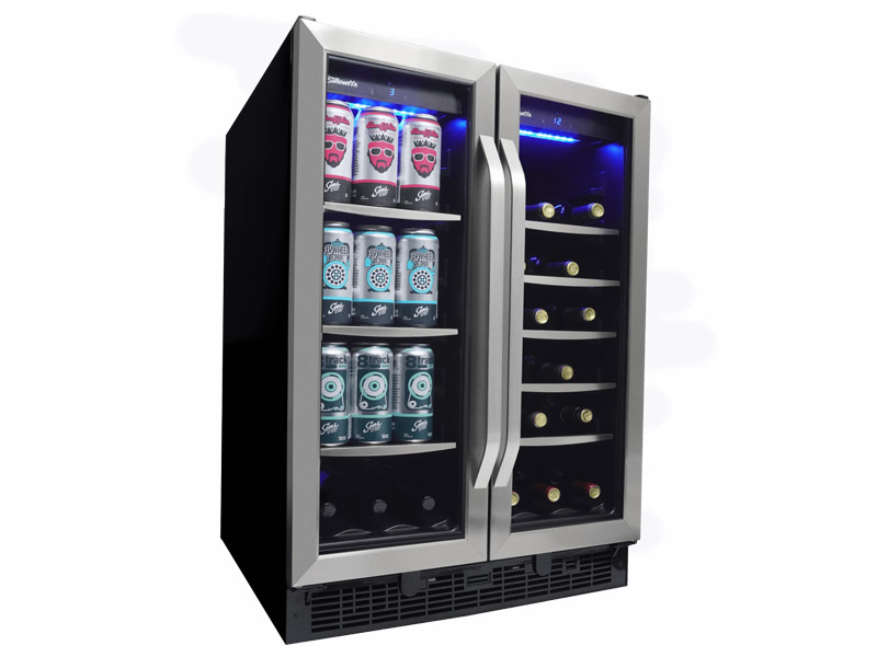 24" Silhouette French Door Beverage Center - SBC051D1BSS