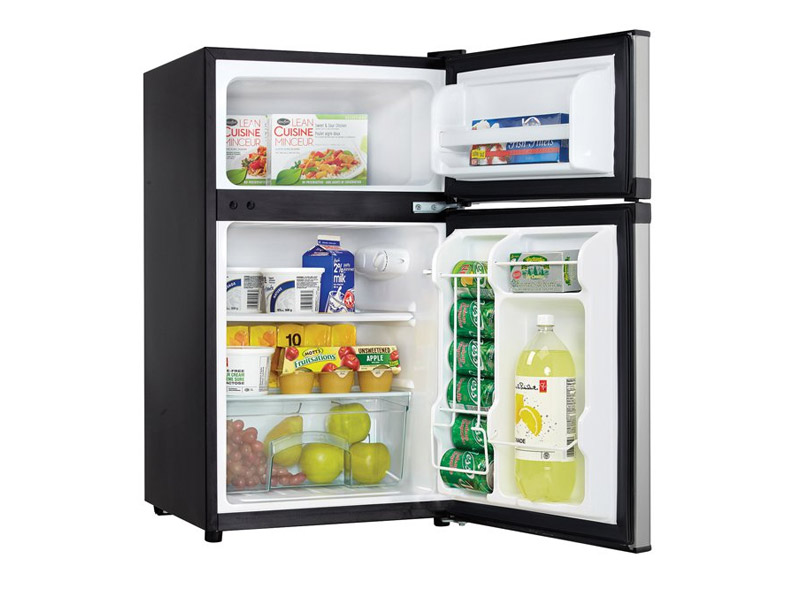 19" Danby 3.10 Cu. Ft. Dual Door Compact Fridge with Freezer - DCR031B1BSLDD