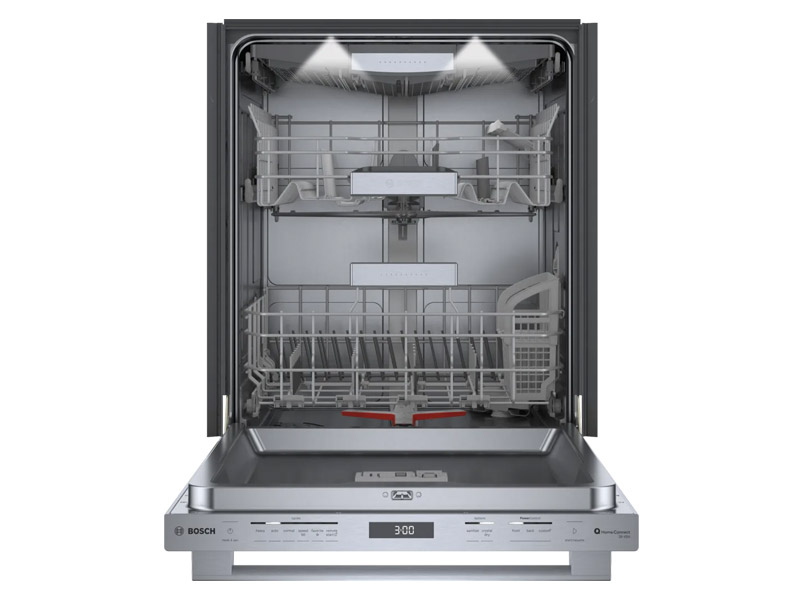 24" Bosch Benchmark Series Bar Handle Built-In Smart Dishwasher in Stainless Steel - SHX9PCM5N