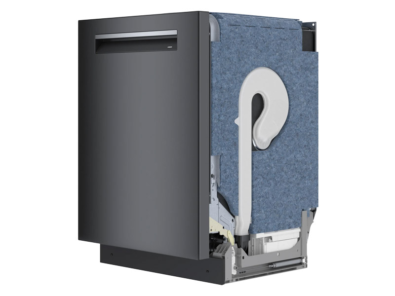 24" Bosch 800 Series 42 dBA Dishwasher with Flexible 3rd Rack in Black Stainless - SHP78CM4N