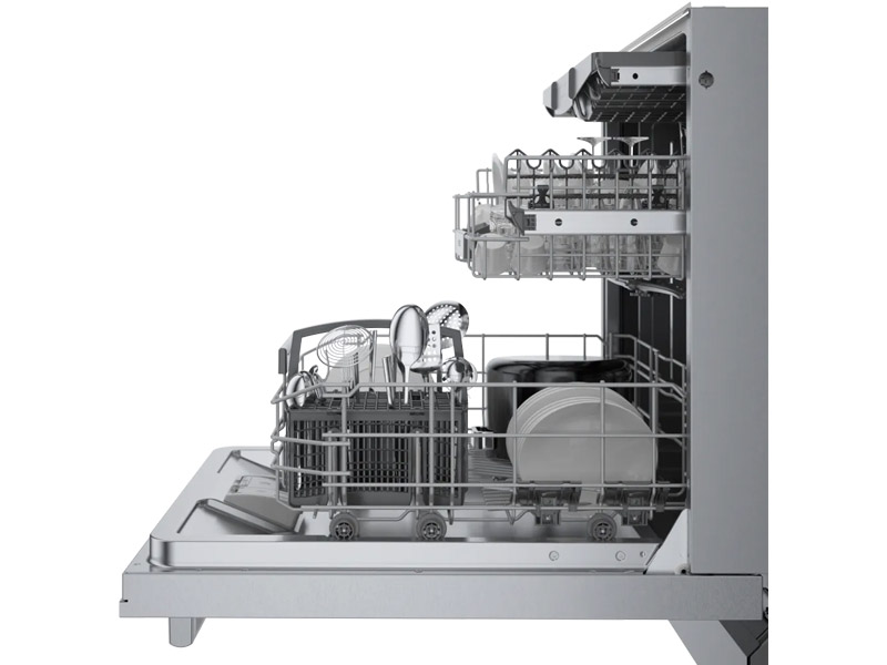 24" Bosch 800 Series Bar Handle ADA Compliant Dishwasher in Stainless Steel - SGX78C55UC