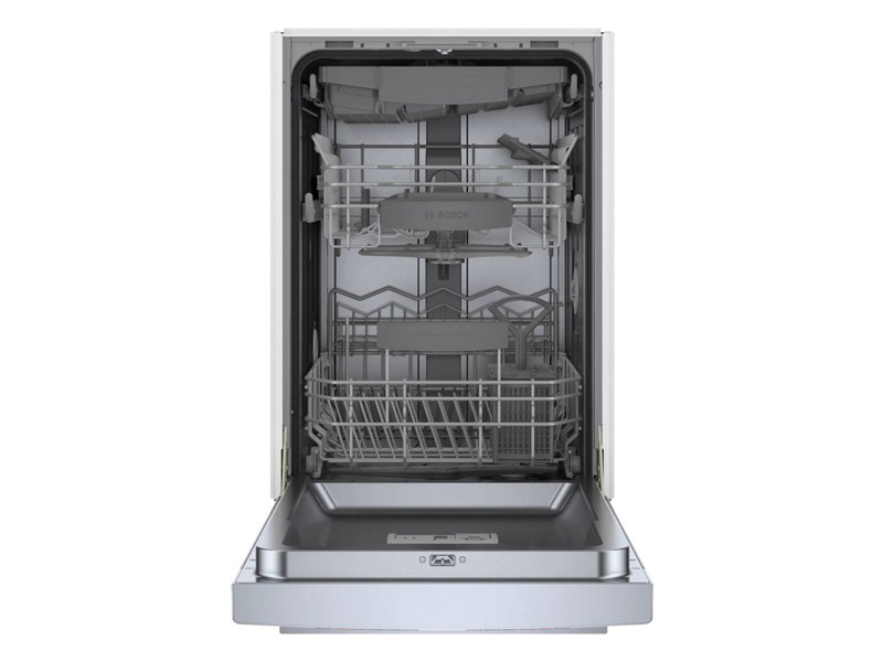18" Bosch Recessed Handle CrystalDry Dishwasher in Stainless Steel - SPE68C75UC