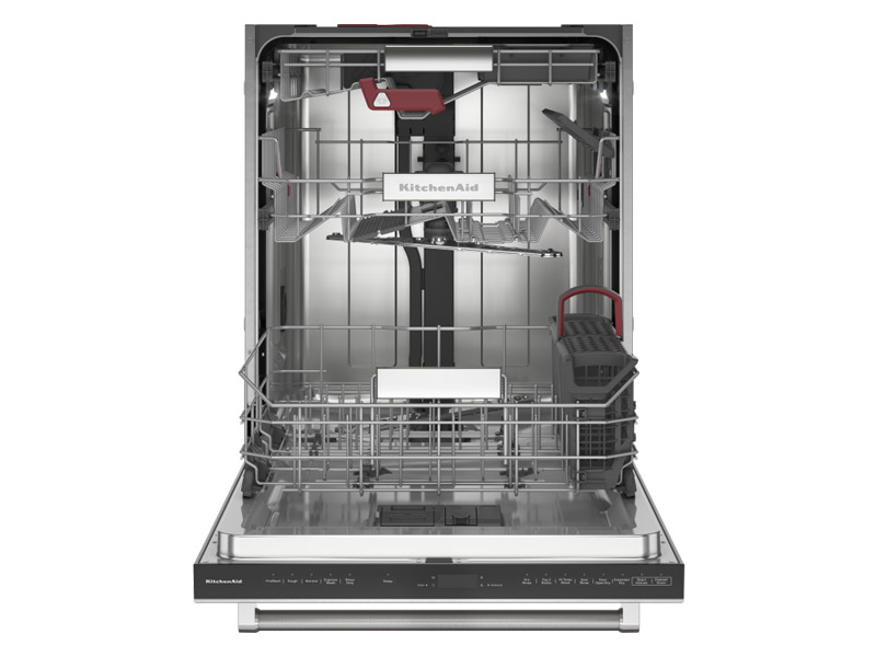 24" Kitchenaid 39 dBA PrintShield Finish Flush-to-Cabinet Dishwasher with FreeFlex Fit Third Level Rack - KDTF924PPS