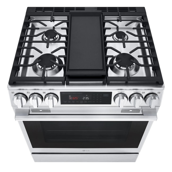 30" LG 6.3 Cu. Ft. Smart Gas Slide-In Range with ProBake Convection InstaView and Air Fry - LSGL6335X