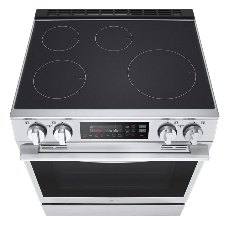 30" LG 6.3 Cu. Ft. Smart Induction Slide-In Range with ProBake Convection and Air Fry - LSIL6334XE