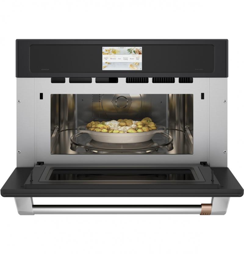 30" Cafe Smart Five in One Single Wall Oven with 120V Advantium Technology - CSB913P3VD1