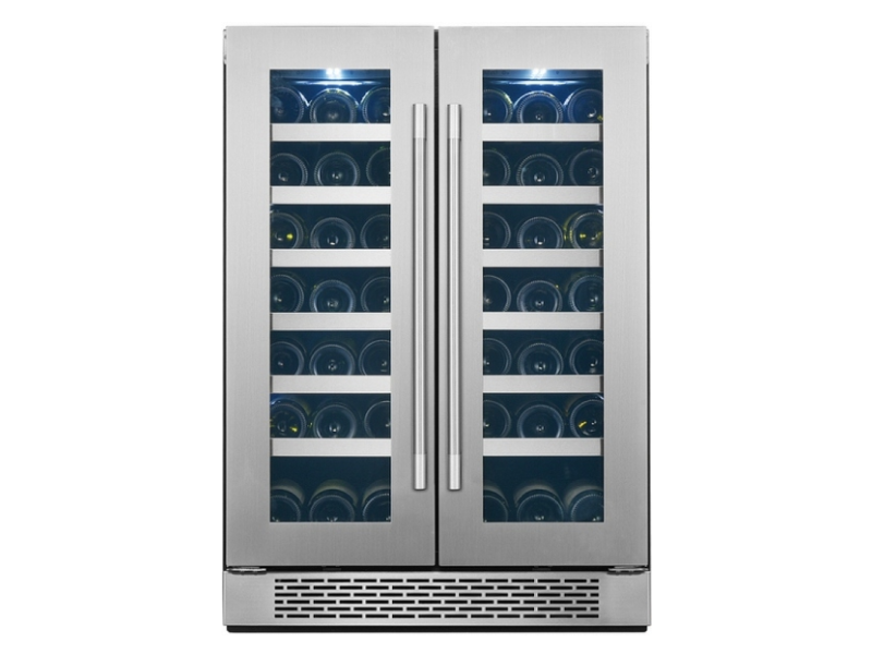 24" Aviva 42 Bottle Wine Cooler with 2 Temperature Zones - VWD42S2
