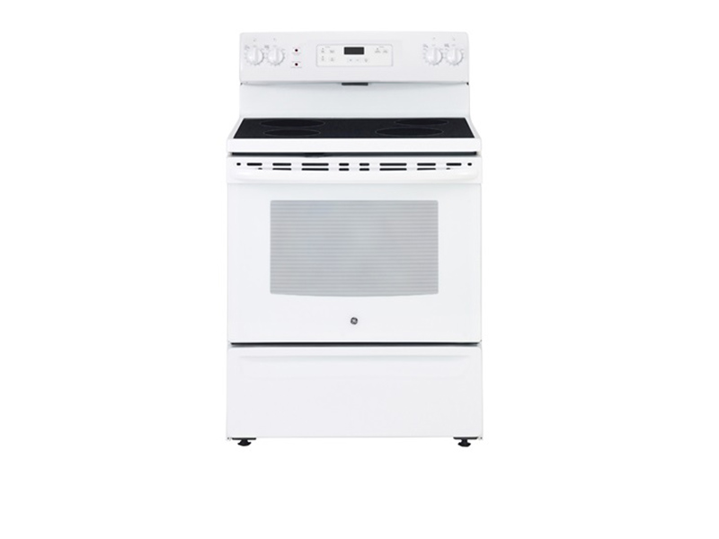 30" GE Freestanding Electric Range in White JCBS630DKWW