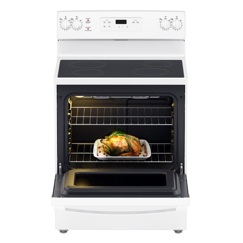 30" GE Freestanding Electric Range in White JCBS630DKWW