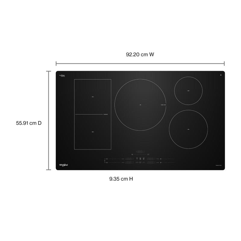 36" Whirlpool Intelligent Induction Cooktop - WCIT7536SB