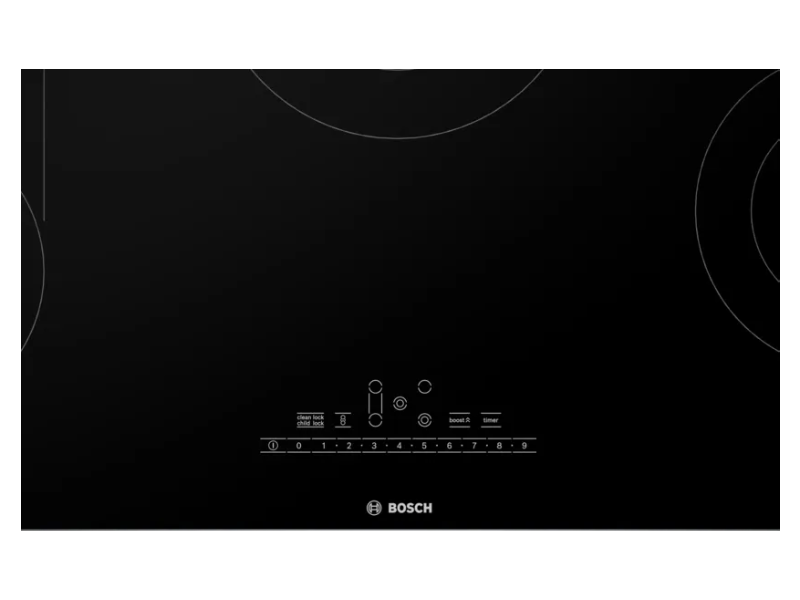 36" Bosch 800 Series Cooktop in Black Surface Mount Without Frame - NET8669UC