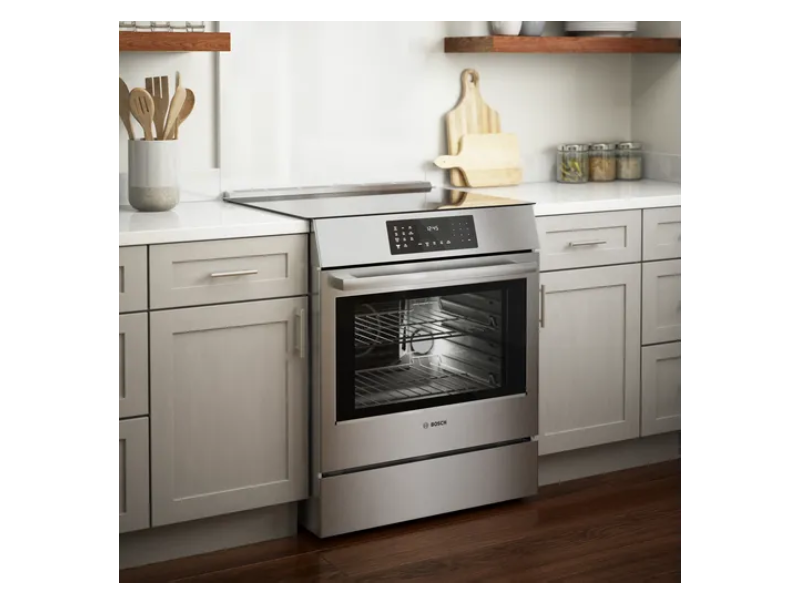 30" Bosch Benchmark Induction Slide-in Range in Stainless Steel - HIIP057C