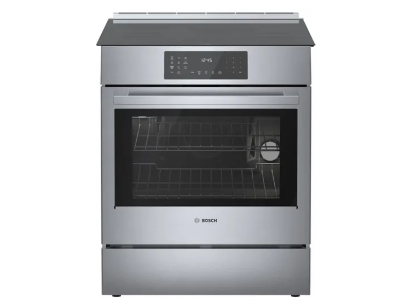 30" Bosch 800 Series Induction Slide-in Range in Stainless Steel - HII8057C