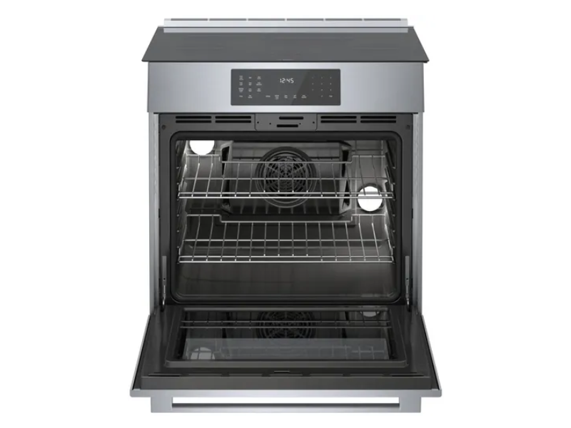 30" Bosch 800 Series Induction Slide-in Range in Stainless Steel - HII8057C