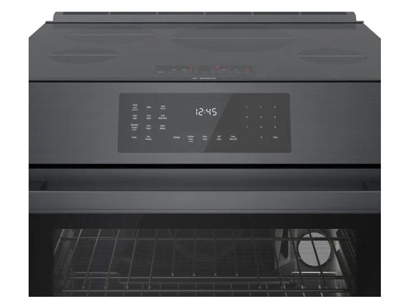 30" Bosch 800 Series Induction Slide-in Range in Black Stainless Steel - HII8047C