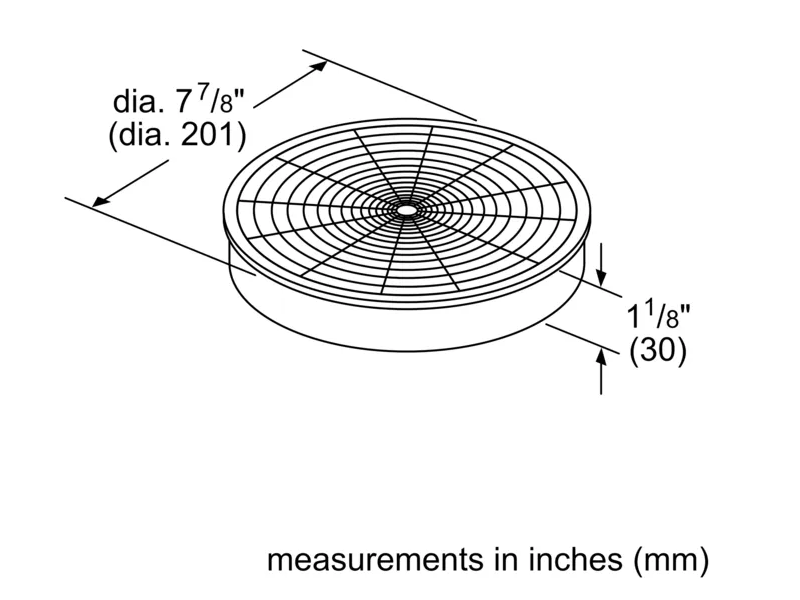 Bosch Charcoal Filter Kit - 30"and  36" - HUIF06UC
