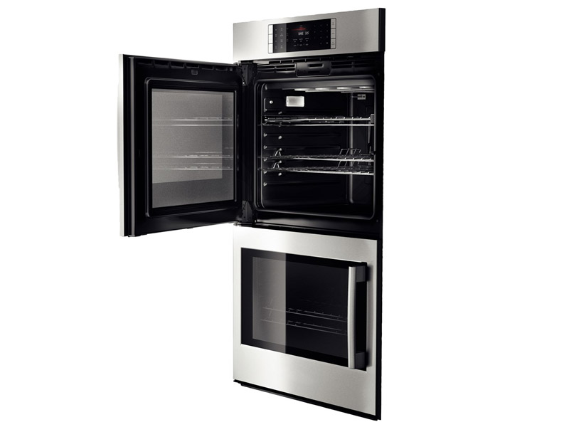 30" Bosch 4.6 Cu. Ft. Benchmark Series Double Wall Oven With Left Swing Door In Stainless Steel - HBLP651LUC