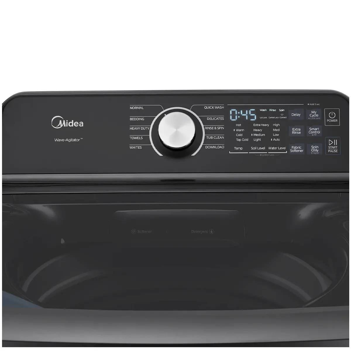 27" Midea 5.1 Cu. Ft. Smart Agitator Washer - MLTW51A2BGG
