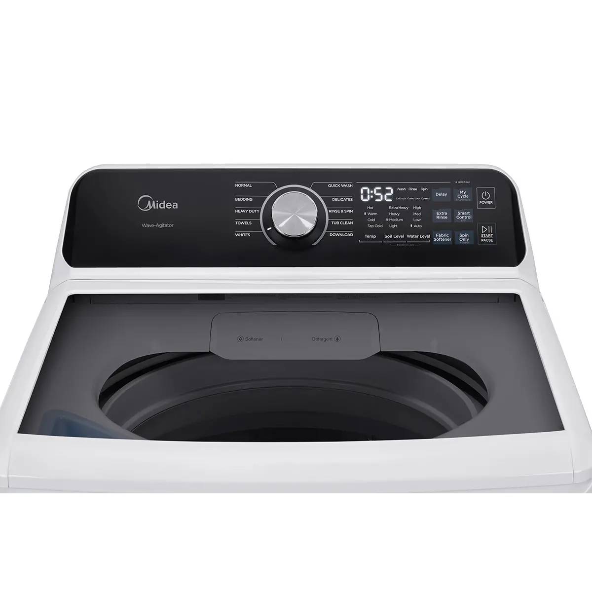 27" Midea 5.1 Cu. Ft. Smart Agitator Washer - MLTW51A2BWW