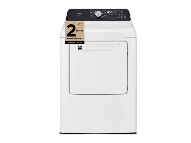 27" Midea 7.0 Cu. Ft. Smart Tumble Dryer - MLTE52M2BWW