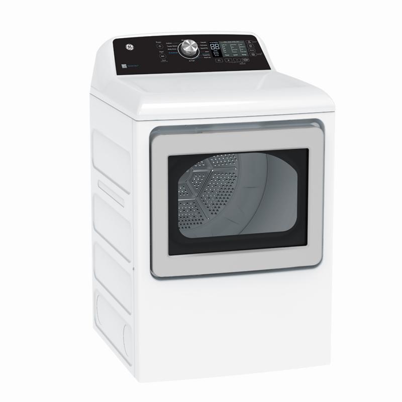 27" GE 7.4 Cu. Ft. Top Load Gas Dryer with SaniFresh Cycle White - GTD68GBMRWS