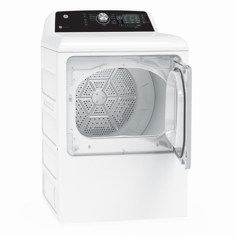 27" GE 7.4 Cu. Ft. Top Load Gas Dryer with SaniFresh Cycle White - GTD68GBMRWS