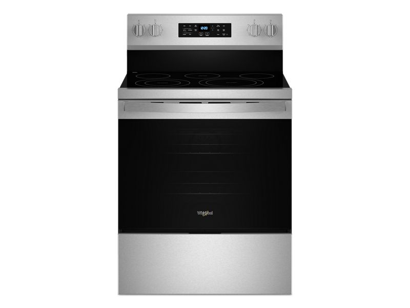 30" Whirlpool 5.3 Cu. Ft. Energy Star Electric Range with Air Cooking Technology No Preheat Air Fry and Air Baking and Self Clean - YWFES5030RZ