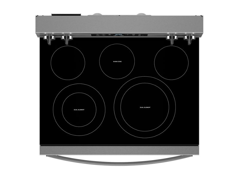 30" Whirlpool 5.3 Cu. Ft. Energy Star Electric Range with Air Cooking Technology No Preheat Air Fry and Air Baking and Self Clean - YWFES5030RZ