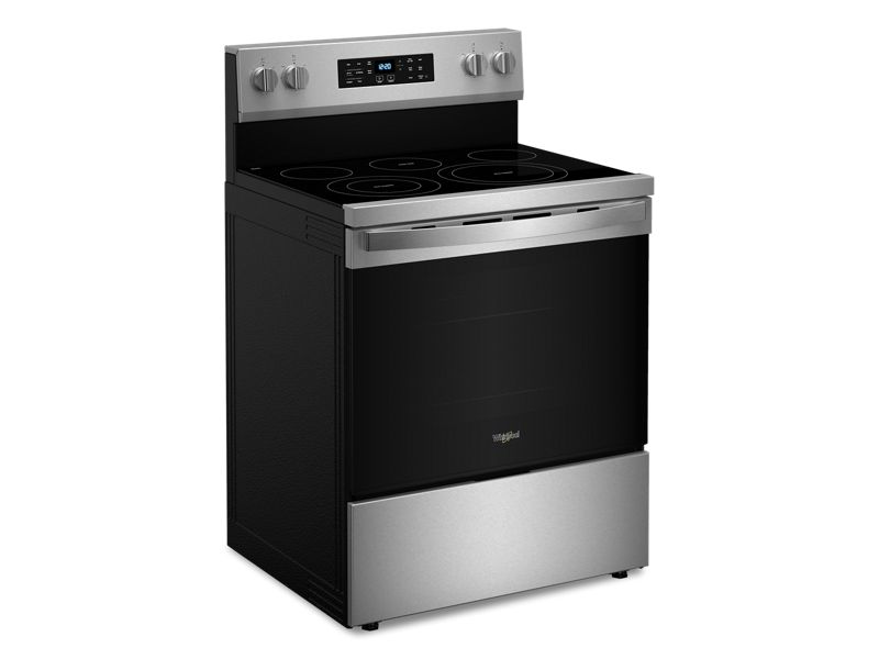 30" Whirlpool 5.3 Cu. Ft. Energy Star Electric Range with Air Cooking Technology No Preheat Air Fry and Air Baking and Self Clean - YWFES5030RZ