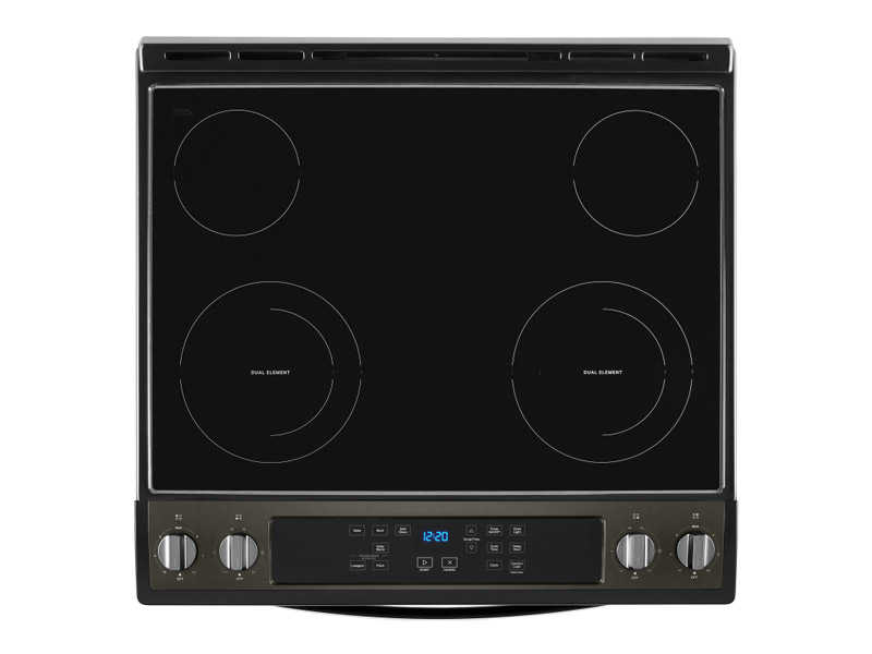 30" Whirlpool 4.8 Cu. Ft. Electric Range With Frozen Bake Technology In Black Stainless - YWEE515S0LV