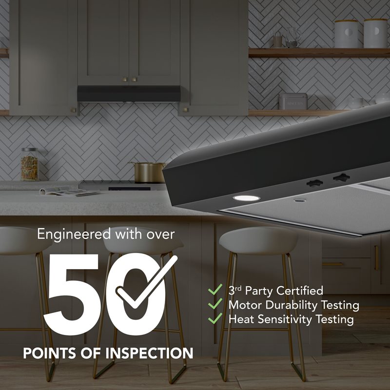 30" Broan Under Cabinet Range Hood in Black - MTR1303BL