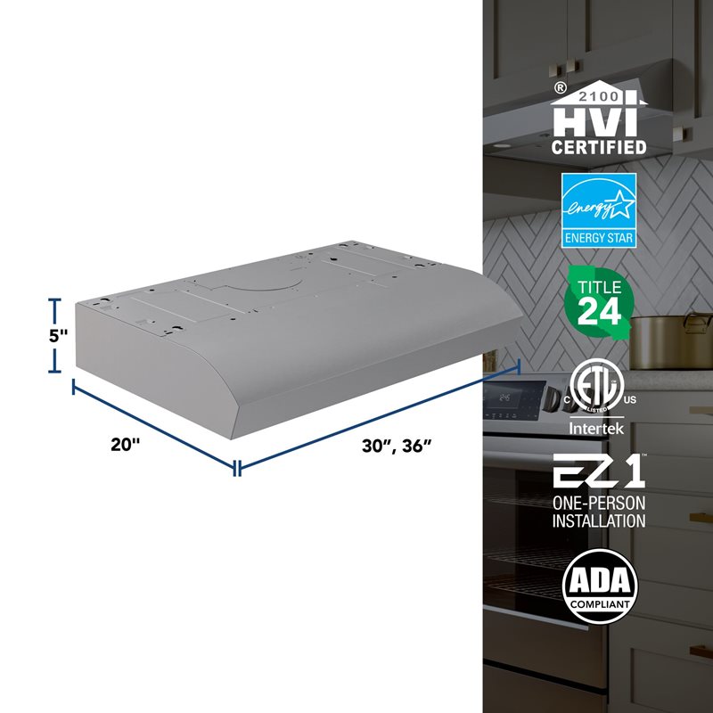 30" Broan Under Cabinet Range Hood in Stainless Steel - MTR1303SS