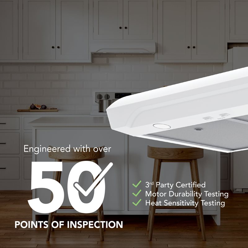 30" Broan ALT1 Series 350 MAX Blower CFM Under-Cabinet Range Hood - ALT1303WW